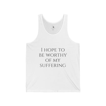 Worthy of My Suffering Tank Top – Fitness Discipline Apparel