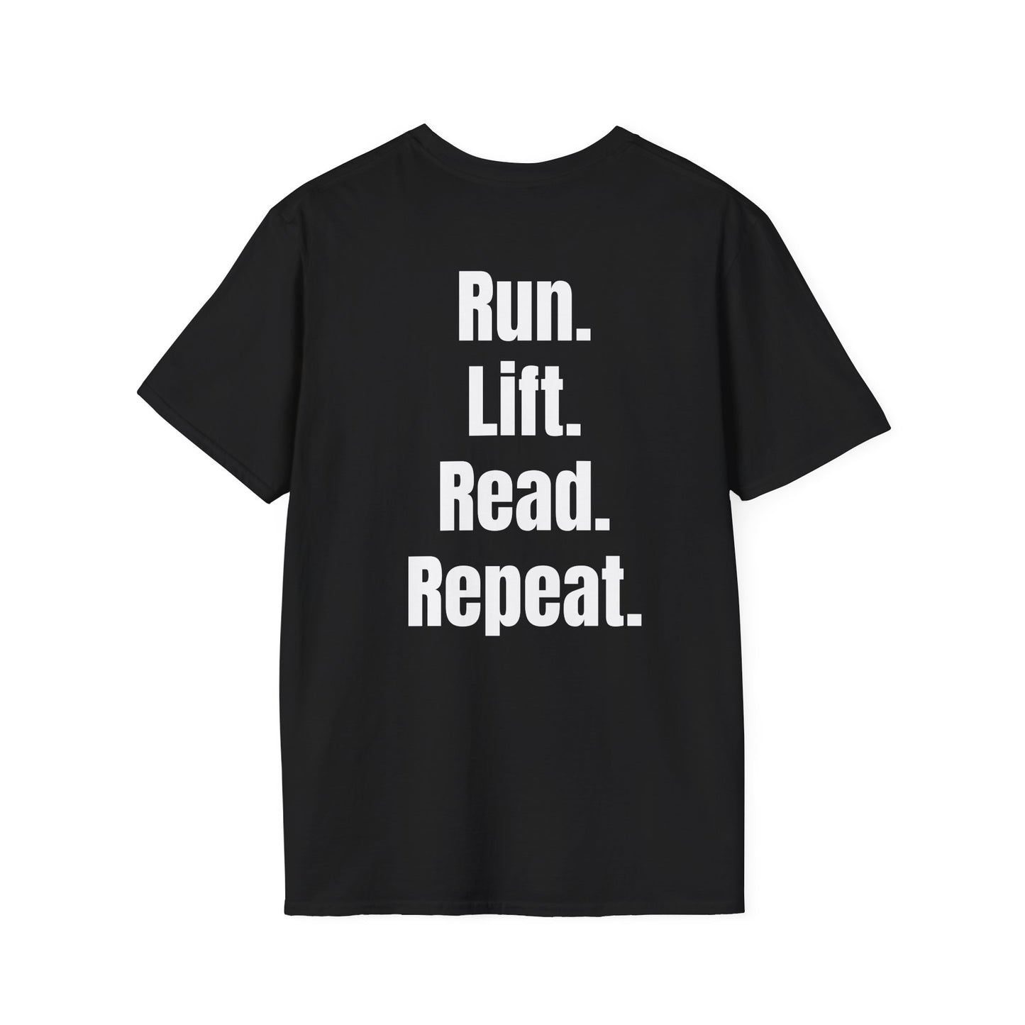 Run. Lift. Read. Repeat. – Discipline Lifestyle Tee