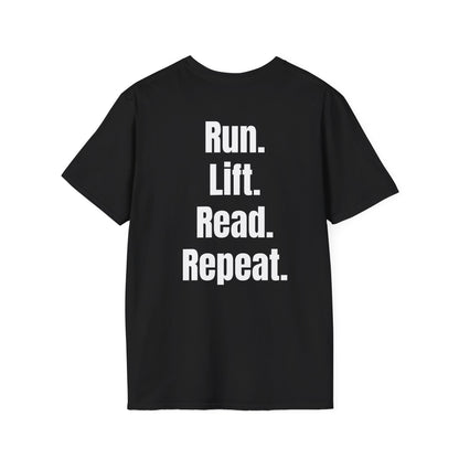 Run. Lift. Read. Repeat. – Discipline Lifestyle Tee