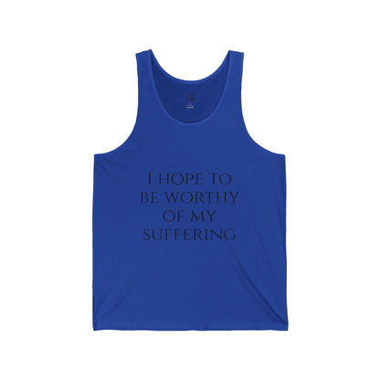Worthy of My Suffering Tank Top – Fitness Discipline Apparel