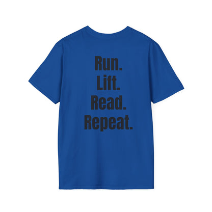 Run. Lift. Read. Repeat. – Discipline Lifestyle Tee
