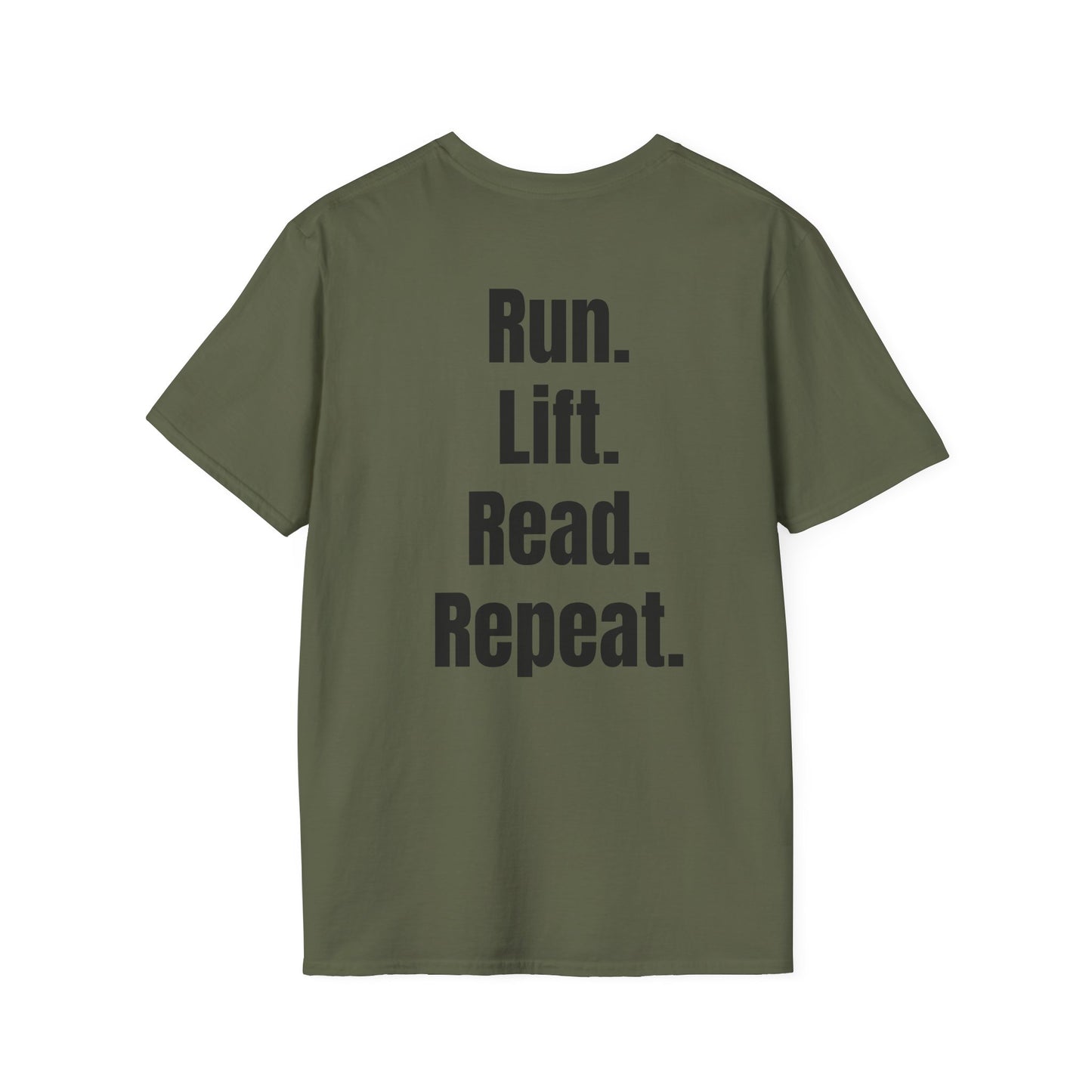 Run. Lift. Read. Repeat. – Discipline Lifestyle Tee