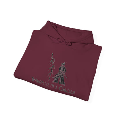 Warrior in a Garden Hoodie – Samurai Cornstalk Cut Illustration