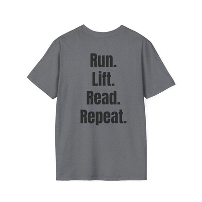 Run. Lift. Read. Repeat. – Discipline Lifestyle Tee