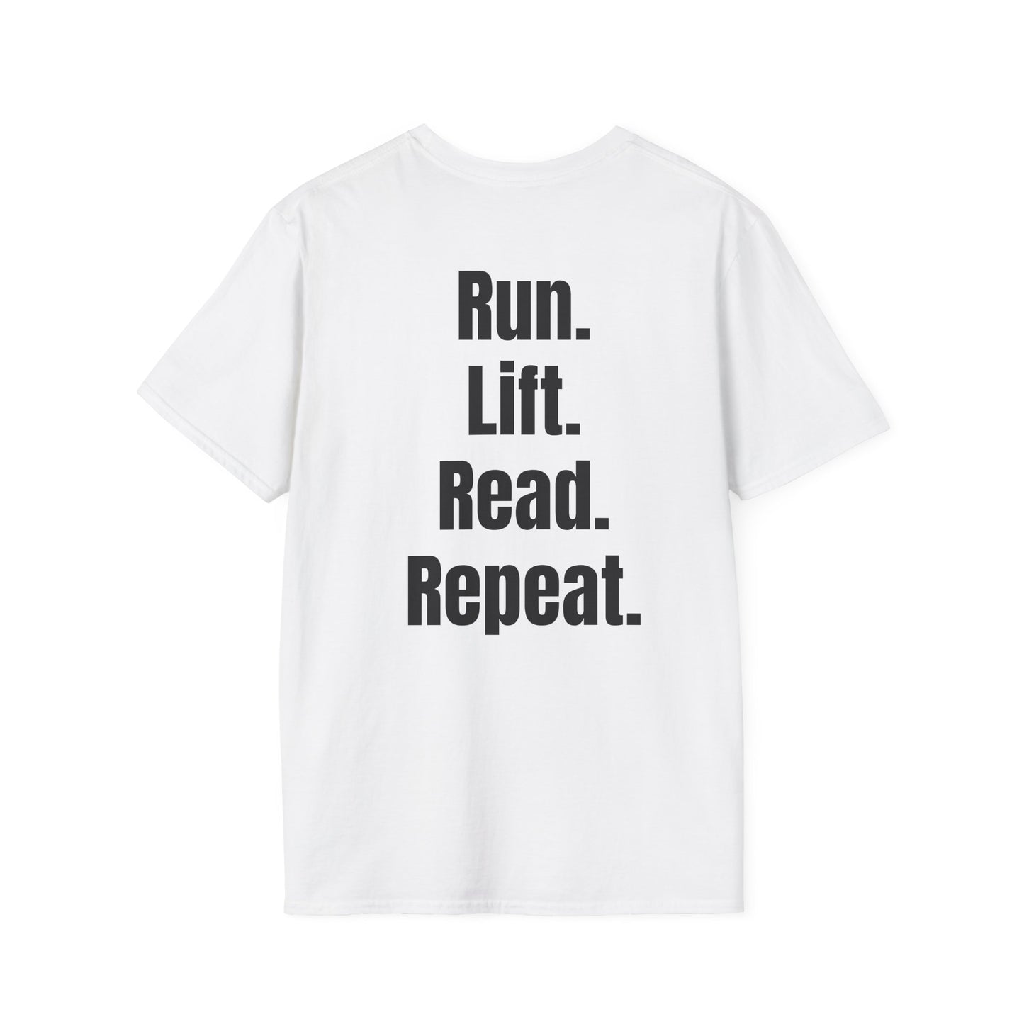 Run. Lift. Read. Repeat. – Discipline Lifestyle Tee