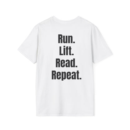 Run. Lift. Read. Repeat. – Discipline Lifestyle Tee