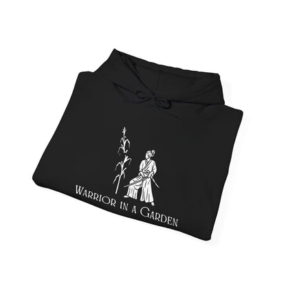 Warrior in a Garden Hoodie – Samurai Cornstalk Cut Illustration