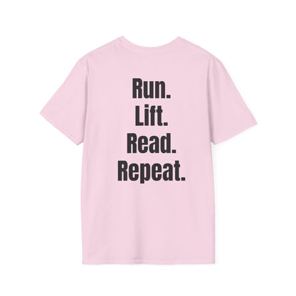 Run. Lift. Read. Repeat. – Discipline Lifestyle Tee