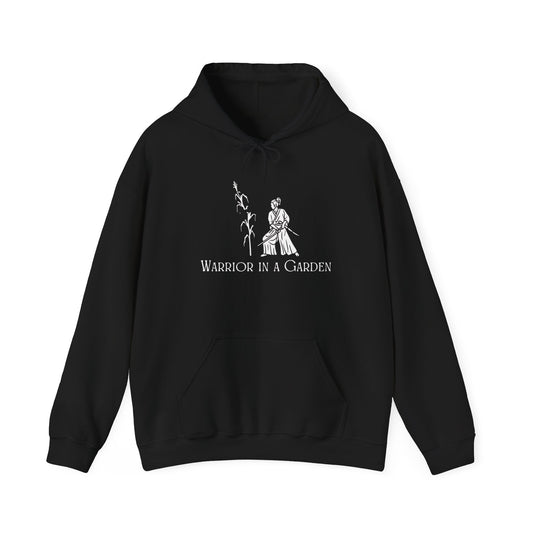 Warrior in a Garden Hoodie – Samurai Cornstalk Cut Illustration